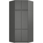 SZAFA NAROŻNA Z NADSTAWKĄ S100 GRAFIT SZARY