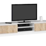 KOMODA RTV K160 CLP BIAŁY / SONOMA