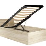 Łóżko 90x200 CLP ze stelażem podnoszonym Dąb Sonoma