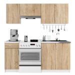 ZESTAW KUCHENY LIMA 1.8M BIAŁY/DĄB SONOMA