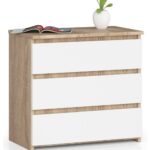 KOMODA CL3 3SZ CLP PK DĄB SONOMA / BIAŁY