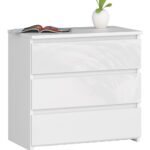 SZAFKA NOCNA CL3 60 cm PK BIAŁA / BIAŁY POŁYSK