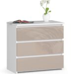 SZAFKA NOCNA CL3 60 cm PK BIAŁA / CAPPUCCINO POŁYSK