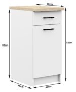 MEBLE KUCHENNE ZESTAW NAROŻNY OLIWIA 3M BIAŁY - obrazek 2