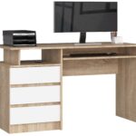 BIURKO CLP 135cm PK SONOMA / BIAŁY