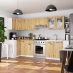 Szafka OLIWIA Witryna W80 H580 BIAŁA / DĄB ARTISAN - obrazek 3