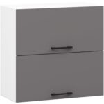 Szafka OLIWIA W60 G2 H580 BIAŁA / GRAFIT SZARY