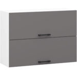 Szafka OLIWIA W80 G2 H580 BIAŁA / GRAFIT SZARY