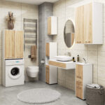 SZAFKA WISZĄCA FIN H934 W64 2D BIAŁA/DĄB SONOMA - obrazek 3