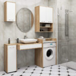 SZAFKA WISZĄCA FIN H934 W64 2D 1P DĄB SONOMA/BIAŁA - obrazek 2