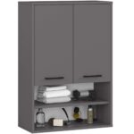 SZAFKA WISZĄCA FIN H934 W64 2D 1P GRAFIT SZARY