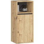 SZAFKA ŁAZIENKOWA WISZĄCA VAMI W35 1D 1W DĄB ARTISAN / GRAFIT SZARY