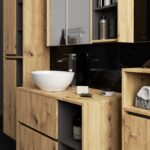 SZAFKA ŁAZIENKOWA WISZĄCA VAMI W35 1D 1W DĄB ARTISAN / GRAFIT SZARY - obrazek 2