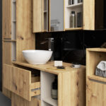 SZAFKA ŁAZIENKOWA WISZĄCA VAMI W35 1D 1W DĄB ARTISAN / KASZMIR - obrazek 3