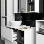 SZAFKA ŁAZIENKOWA WISZĄCA VAMI W90 2D 3P LO BIAŁA / GRAFIT SZARY - obrazek 2