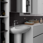 SZAFKA ŁAZIENKOWA WISZĄCA VAMI W90 2D 3P LO BIAŁA / GRAFIT SZARY - obrazek 3