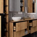 SZAFKA ŁAZIENKOWA POD UMYWALKĘ VAMI W90 2SZ 2P PK DĄB CRAFT / CZARNY - obrazek 4