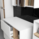 SZAFKA ŁAZIENKOWA POD UMYWALKĘ Z OTWORAMI VAMI W90 UM 2SZ 2P BIAŁA / DĄB SONOMA - obrazek 3