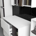 SZAFKA ŁAZIENKOWA POD UMYWALKĘ Z OTWORAMI VAMI W90 UM 2SZ 2P BIAŁA / GRAFIT SZARY - obrazek 3