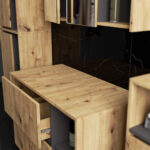 SZAFKA ŁAZIENKOWA POD UMYWALKĘ Z OTWORAMI VAMI W90 UM 2SZ 2P DĄB ARTISAN / GRAFIT SZARY - obrazek 3