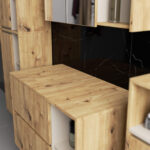 SZAFKA ŁAZIENKOWA POD UMYWALKĘ Z OTWORAMI VAMI W90 UM 2SZ 2P DĄB ARTISAN / KASZMIR - obrazek 2