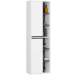 ZESTAW MEBLI ŁAZIENKOWYCH WISZĄCYCH Z OTWORAMI VAMI BIAŁY / GRAFIT SZARY - obrazek 2