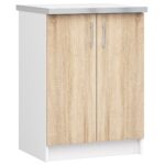 Szafka LIMA S60 + BLAT BIAŁY/DĄB SONOMA