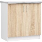 Szafka LIMA S80 + BLAT BIAŁY/DĄB SONOMA