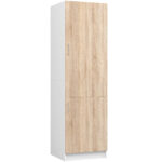 Szafka LIMA S60LO/205 BIAŁY/DĄB SONOMA