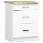 SZAFKA KUCHENNA OLIWIA S 60cm 3S BIAŁA