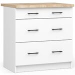 Szafka OLIWIA S80 3SZ BIAŁA + BLAT