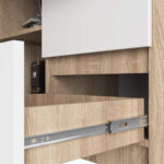 BIURKO NAROŻNE B16 CLP PRAWE PK SONOMA / BIAŁE - obrazek 2