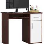 BIURKO PIN WENGE / BIAŁE