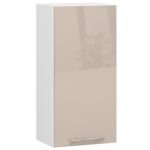 WISZĄCA SZAFKA KUCHENNA OLIWIA W 40cm BIAŁA-CAPPUCCINO POŁYSK H720