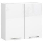 WISZĄCA SZAFKA KUCHENNA OLIWIA W 80cm BIAŁA-BIAŁY POŁYSK H720