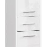 SZAFKA ŁAZIENKA FIN SŁUPEK 30 2D 1SZ 85cm PK BIAŁY POŁYSK