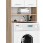REGAŁ ŁAZIENKA FIN SŁUPEK 2D PRALKA SONOMA - BIAŁY