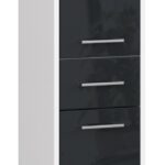 SZAFKA ŁAZIENKA FIN SŁUPEK 30 2D 1SZ 85cm GRAFIT POŁYSK