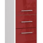 SZAFKA ŁAZIENKA FIN SŁUPEK 30 2D 1SZ 85cm PK CZERWONY POŁYSK