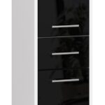 SZAFKA ŁAZIENKA FIN SŁUPEK 30 2D 1SZ 85cm PK CZARNY POŁYSK