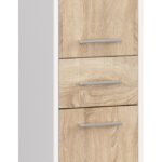 SZAFKA ŁAZIENKA FIN SŁUPEK 30 2D 1SZ 85cm PK BIAŁY / SONOMA