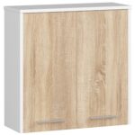 SZAFKA WISZĄCA W 60 cm FIN 2D BIAŁY / SONOMA