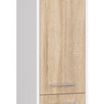 REGAŁ ŁAZIENKA FIN SŁUPEK 30 2D 140cm BIAŁY / SONOMA