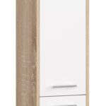 REGAŁ ŁAZIENKA FIN SŁUPEK 30 2D 140cm SONOMA / BIAŁY