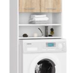 REGAŁ ŁAZIENKA FIN SŁUPEK 2D PRALKA BIAŁY / SONOMA