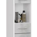 REGAŁ ŁAZIENKA FIN SŁUPEK 30 2D 1SZ 1W 140cm PK METALIK POŁYSK