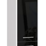 REGAŁ ŁAZIENKA FIN SŁUPEK 30 2D 140cm CZARNY POŁYSK