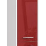 REGAŁ ŁAZIENKA FIN SŁUPEK 30 2D 140cm CZERWONY POŁYSK