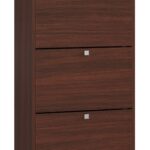 Szafka na buty 3 uchylne drzwiczki 60 cm - wenge