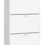 SZAFKA NA BUTY 3 UCHYLNE DRZWICZKI 60 cm BIAŁA